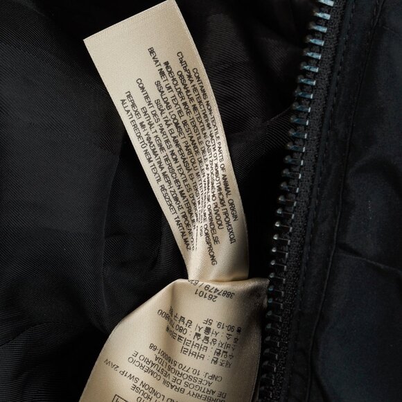 Burberry Roemead Black Allover Ruched Zip Coat - Picture 12 of 13